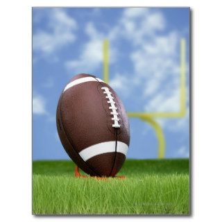 Football and field goal post card