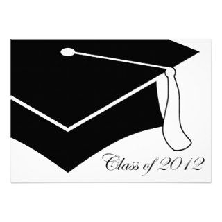 class of 2012 graduation cap personalized invite