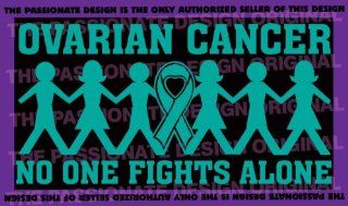 Ovarian Cancer Decal No One Fights Alone 5" X 9" A525 