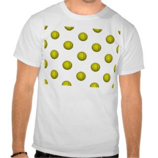 Bright Yellow Softball Pattern T Shirts