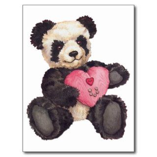 I Heart U Panda Post Cards