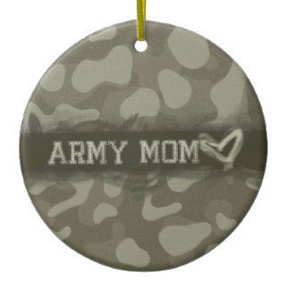 Camouflage Grunge Army Mom Customized Ornament