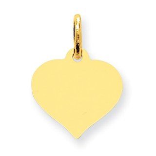 14k Heart Disc Charm Jewelry