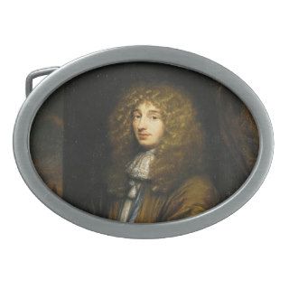 Christiaan Huygens Portrait by Bernard Vaillant Oval Belt Buckles