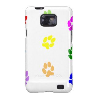 Multi Color Pawprints Samsung Galaxy Case