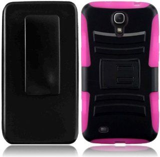 Samsung Galaxy Mega 6.3 I527 ( AT&T , Metro PCS , Sprint , US Cellular ) Phone Case Accessory Delicate Pink Dual Protection Impact Hybrid Cover with Holster Combo and Built in Kickstand comes with Free Gift Aplus Pouch Cell Phones & Accessories