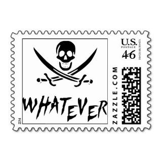 "Apathetic Roger" Pirate {Blackbeard} Postage Stamps