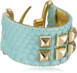 Ted Rossi "Resort" Python and Metal Talon Mermaid Cuff Bracelet Jewelry
