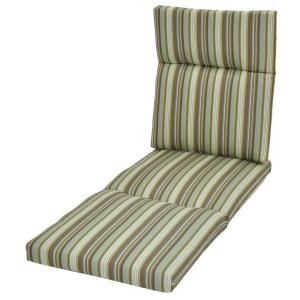 Hampton Bay Spa Stripe Textured Outdoor Chaise Lounge Cushion 7649 01222300