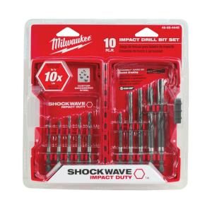 Milwaukee Shockwave Hex Drill Bit Set (10 Piece) 48 89 4445