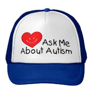 Ask Me About Autism (Heart) Hats