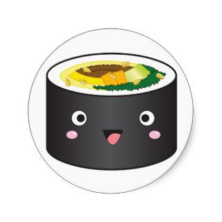 Cute Korean Gimbap Round Sticker
