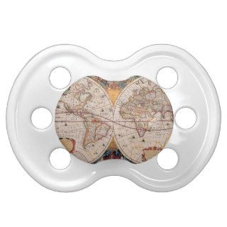 Vintage Antique Old World Map Design Faded Print Baby Pacifier