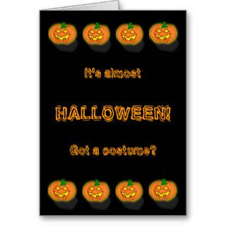 Customizable Funny Halloween Thinker Cards