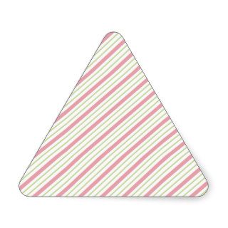 Colorful Diagonal Stripes Triangle Sticker