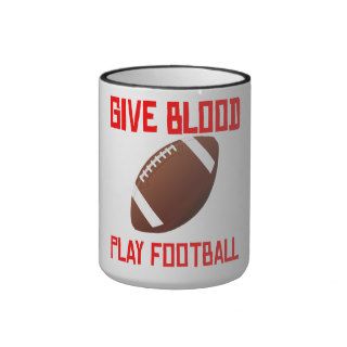 Give Blood Play Football Coffee Mugs