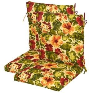 Plantation Patterns Santorini Floral High Back Outdoor Chair Cushion (2 Pack) DISCONTINUED 7718 02220700