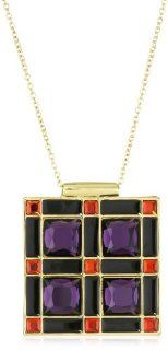 kate spade new york "Levitt Squares" Multi Purple Pendant Necklace Jewelry