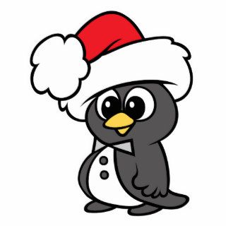 Cute Christmas Tuxedo Penguin Cut Out