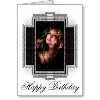 Beautiful Woman Happy Birthday Greeting Card