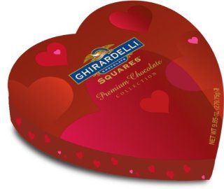 Ghirardelli Valentine's Chocolate Squares, Premium Chocolate Assortment, 9.85 Ounce Heart Boxes (Pack of 2)  Gourmet Chocolate Gifts  Grocery & Gourmet Food