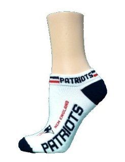 New England Patriots #529 Ankle Socks in White for Women  Sports Fan Socks  Sports & Outdoors