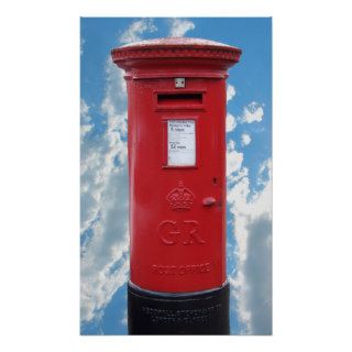 Red British Post box Poster