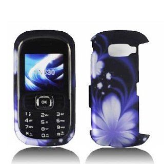 LG Octane VN530 Premium Design Blue Lotus Hard Protector Case Cell Phones & Accessories