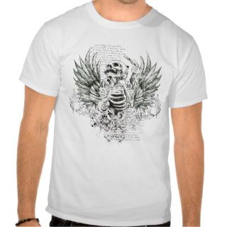 Skeleton Freedom   Wings on back Shirt