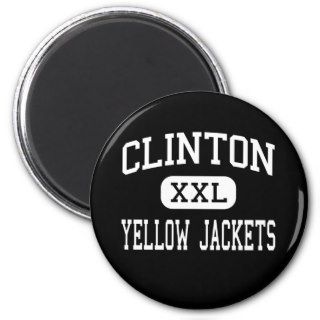 Clinton   Yellow Jackets   High   Clinton Arkansas Fridge Magnet