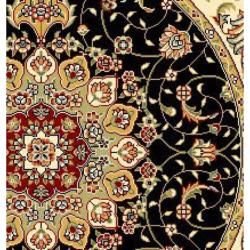 Lyndhurst Collection Traditional Black/ Ivory Rug (7' Round) Safavieh Round/Oval/Square