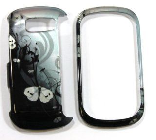 Night Butterfly LG Vn530 Octane Snap on Cell Phone Case + Microfiber Bag Cell Phones & Accessories