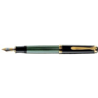 Pelikan Souveran M1000 Black/Green Fountain Pen  Extra Fine  Fine Writing Instruments 