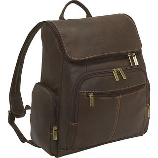 Distressed Leather Computer Backpack