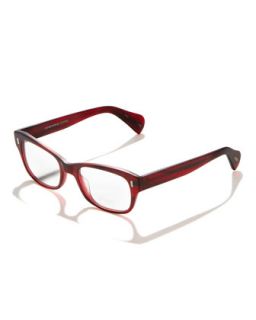 Wacks Fashion Glasses, Red   Oliver Peoples