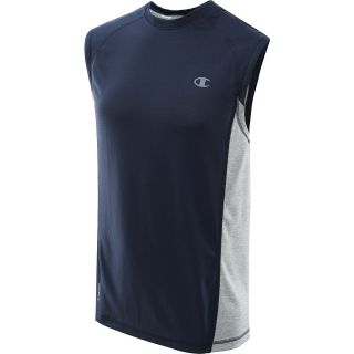 CHAMPION Mens PowerTrain Muscle Sleeveless T Shirt   Size Medium, Navy/grey