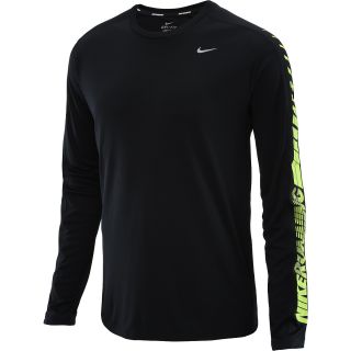 NIKE Mens Relay Crew Graphic Long Sleeve Running T Shirt   Size 2xl,