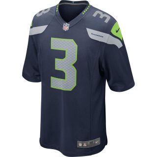 NIKE Mens Seattle Seahawks Russell Wilson Game Team Color Jersey   Size