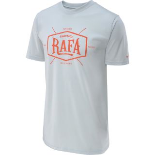 NIKE Mens Rafa Short Sleeve Tennis T Shirt   Size Xl, Base Grey