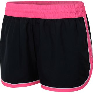 UNDER ARMOUR Womens Great Escape II Running Shorts   Size Large, Black/pink