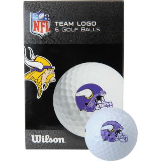 WILSON Minnesota Vikings Golf Balls   6 Pack, White