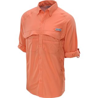 COLUMBIA Mens Airgill Lite II Long Sleeve Fishing Shirt   Size Large, Peach