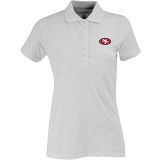 Antigua Womens San Francisco 49ers Spark 100% Cotton Washed Jersey 6 Button