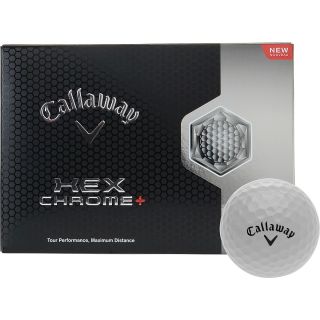 CALLAWAY Hex Chrome+ Golf Balls   White   12 Pack, White