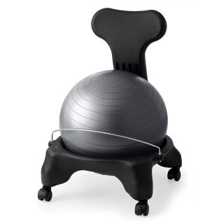 GAIAM Classic Balance Ball Chair, Black/grey