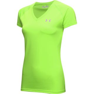 UNDER ARMOUR Womens UA Tech Short Sleeve V Neck T Shirt   Size Xl, Hyper