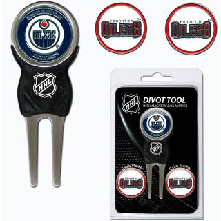 Team Golf Edmonton Oilers 3 Marker Signature Divot Tool Pack (637556140456)