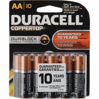 DURACELL CopperTop with Duralock Power Preserve AA Batteries   10 Pack