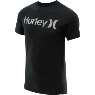 HURLEY Mens One & Only Push Thru Short Sleeve T Shirt   Size Xl, Black