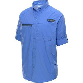 COLUMBIA Mens Airgill Chill Zero Woven Shirt   Size Small, Vivid Blue